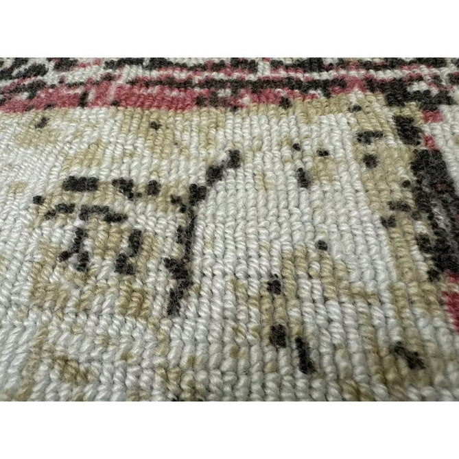 Vogue Traditional Persian Vintage Distressed Soft-Touch Hand-Knitted Ribbed Textured Polyester Low Profile Short Pile Beige/Cream/Pink/Ochre/Grey Rug-Origins-Rug Love - The Most Loved Rug Store