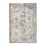 Vogue Traditional Persian Vintage Distressed Soft-Touch Hand-Knitted Ribbed Textured Polyester Low Profile Short Pile Navy Blue/Rust/Beige/Multicolour Rug