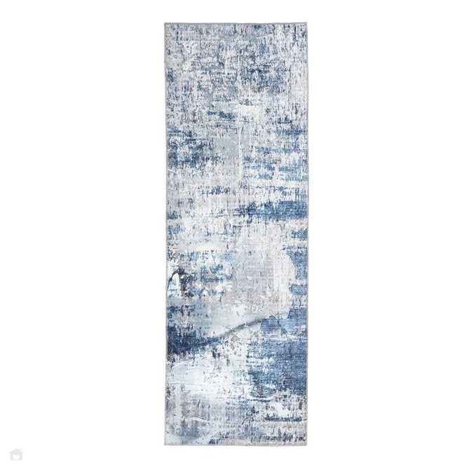 Washable Arctic Scrape Ice Blue Rug-Origins-Rug Love - The Most Loved Rug Store