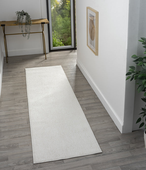 Washable Avior Plain AVI00 Cream Runner