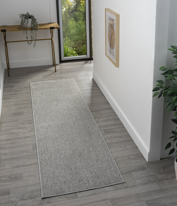 Washable Avior Plain AVI00 Grey Runner