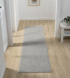 Washable Avior Plain AVI00 Grey Runner