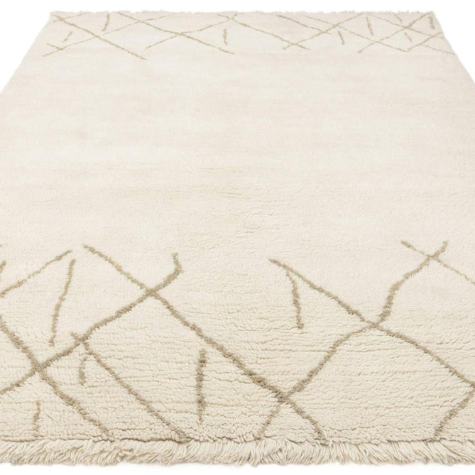 Washable Azera Crosshatch Modern Moroccan Berber Hand-Woven Textured Soft Plush Mid-Height Wool Shaggy Cream/Sand Beige Rug-Asiatic Carpets-Rug Love - The Most Loved Rug Store