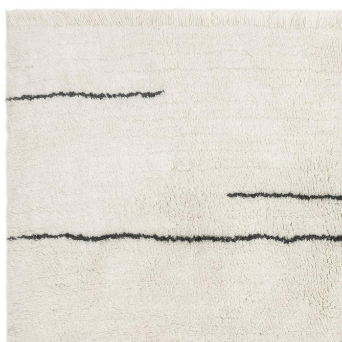 Washable Azera Dash Modern Moroccan Berber Hand-Woven Textured Soft Plush Mid-Height Wool Shaggy Cream/Charcoal Grey Rug-Asiatic Carpets-Rug Love - The Most Loved Rug Store