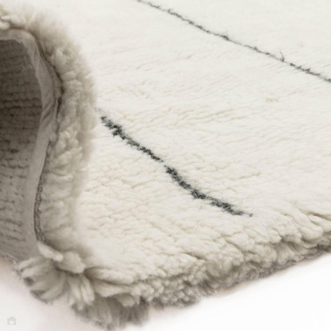 Washable Azera Dash Modern Moroccan Berber Hand-Woven Textured Soft Plush Mid-Height Wool Shaggy Cream/Charcoal Grey Rug-Asiatic Carpets-Rug Love - The Most Loved Rug Store