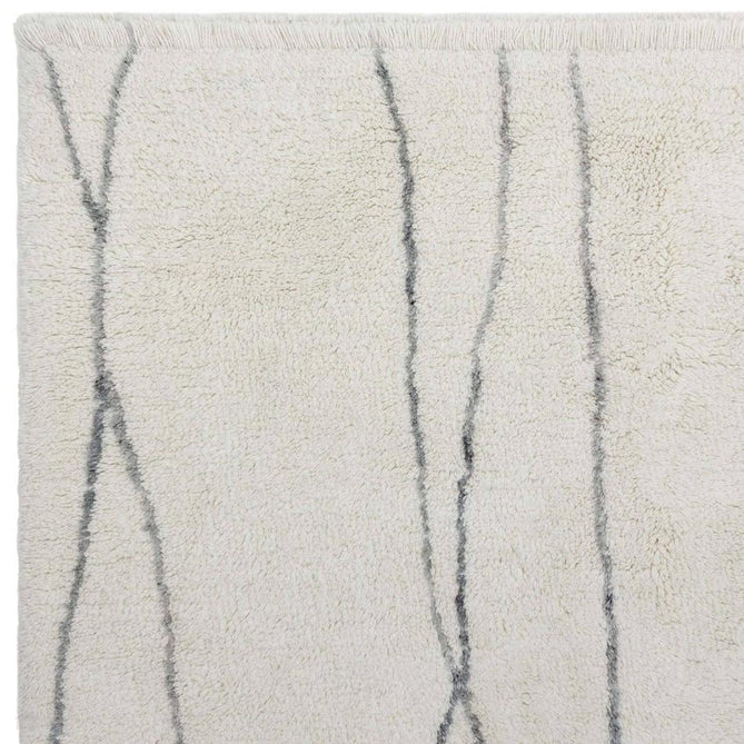 Washable Azera Lineal Modern Moroccan Berber Hand-Woven Textured Soft Plush Mid-Height Wool Shaggy Cream/Stone Grey Rug-Asiatic Carpets-Rug Love - The Most Loved Rug Store