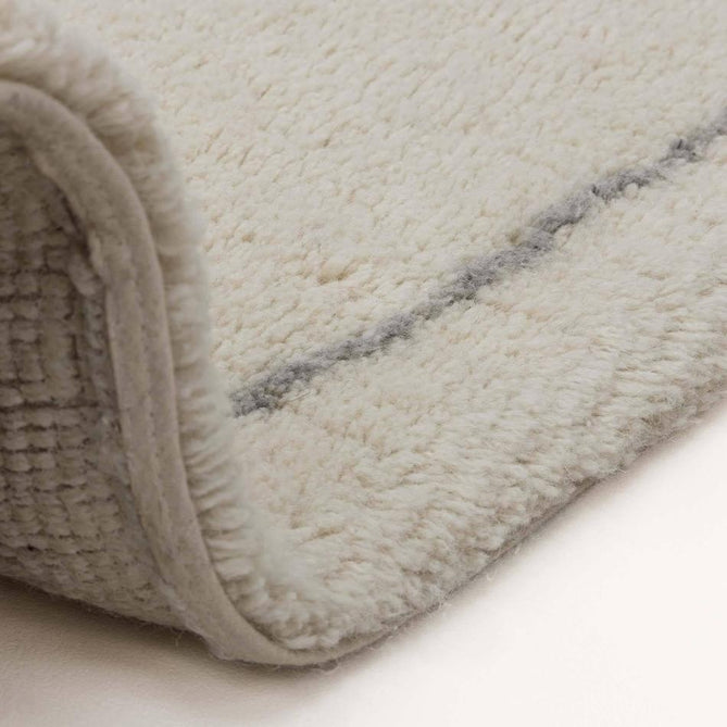 Washable Azera Lineal Modern Moroccan Berber Hand-Woven Textured Soft Plush Mid-Height Wool Shaggy Cream/Stone Grey Rug-Asiatic Carpets-Rug Love - The Most Loved Rug Store