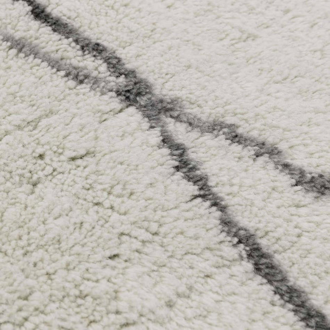 Washable Azera Lineal Modern Moroccan Berber Hand-Woven Textured Soft Plush Mid-Height Wool Shaggy Cream/Stone Grey Rug-Asiatic Carpets-Rug Love - The Most Loved Rug Store