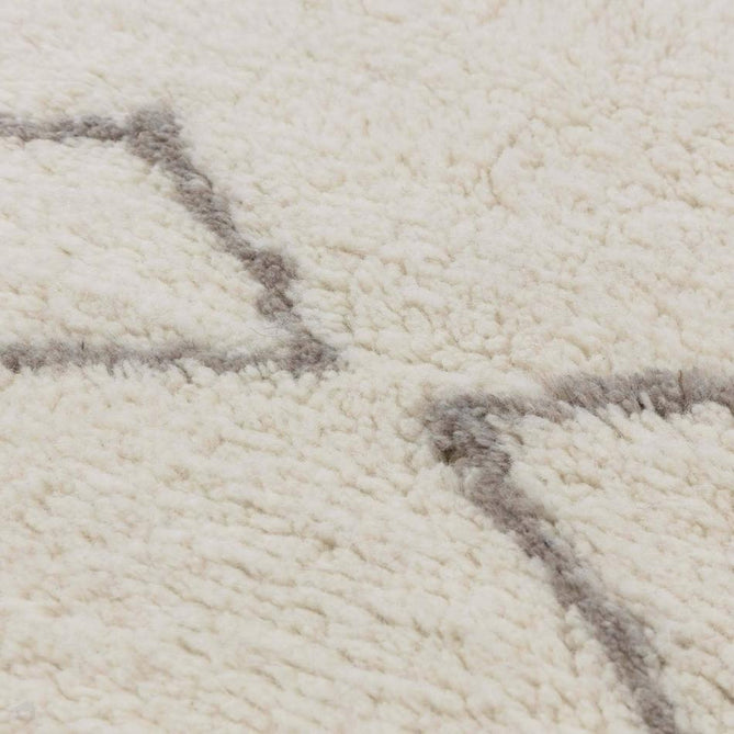 Washable Azera Tribal Modern Moroccan Berber Hand-Woven Textured Soft Plush Mid-Height Wool Shaggy Cream/Stone Grey Rug-Asiatic Carpets-Rug Love - The Most Loved Rug Store