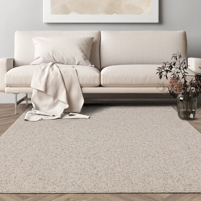 Washable Boden Modern Plain Bobble Textured Durable Soft-Touch Tonal Space-Dyed Polyester Lopped Pile Flatweave Ivory Rug-Asiatic Carpets-Rug Love - The Most Loved Rug Store