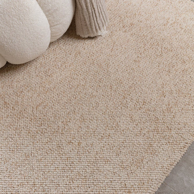 Washable Boden Modern Plain Bobble Textured Durable Soft-Touch Tonal Space-Dyed Polyester Lopped Pile Flatweave Ivory Rug-Asiatic Carpets-Rug Love - The Most Loved Rug Store