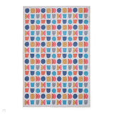 Washable Catherine Lansfield Connect Geo Modern Geometric Multicolour Lightweight Printed Polyester Flatweave Rug