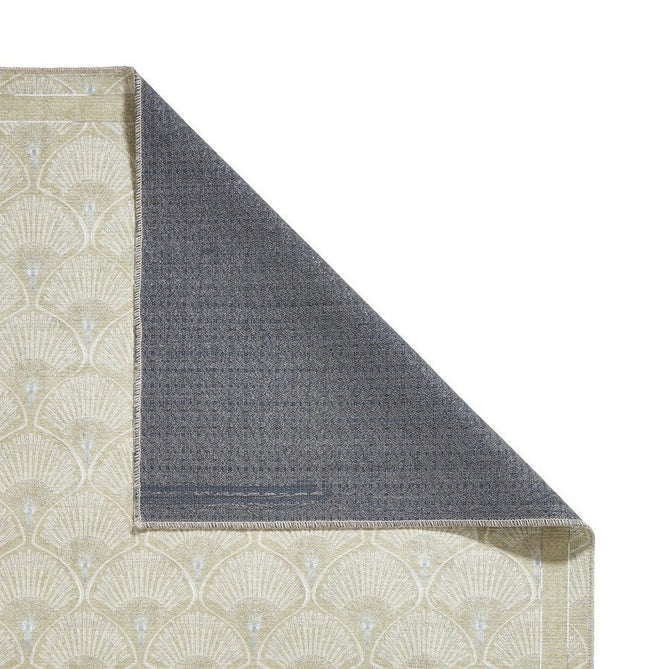 Washable Catherine Lansfield Deco Peacock Green Lightweight Printed Polyester Flatweave Rug-Think Rugs-Rug Love - The Most Loved Rug Store