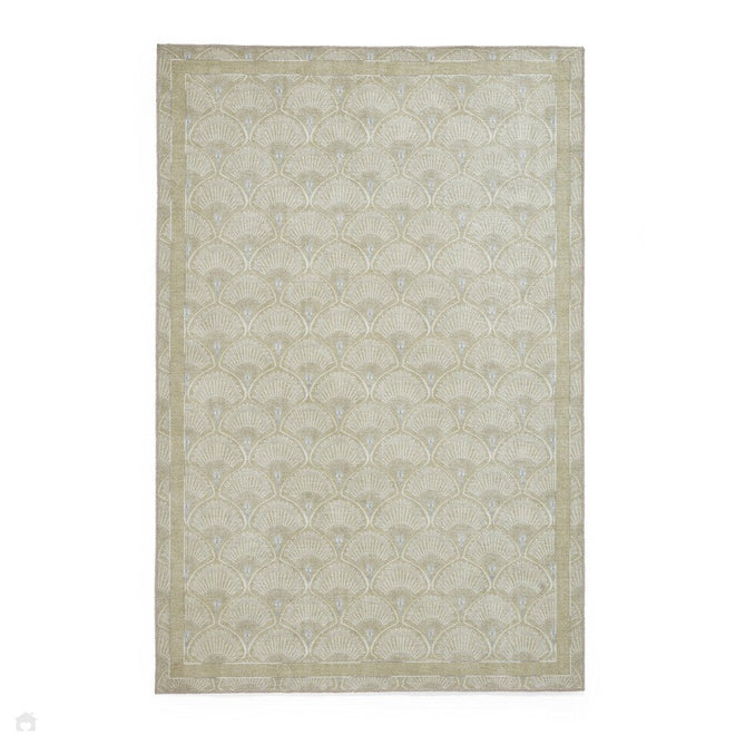 Washable Catherine Lansfield Deco Peacock Green Lightweight Printed Polyester Flatweave Rug-Think Rugs-Rug Love - The Most Loved Rug Store