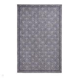 Washable Catherine Lansfield Deco Peacock Grey Lightweight Printed Polyester Flatweave Rug