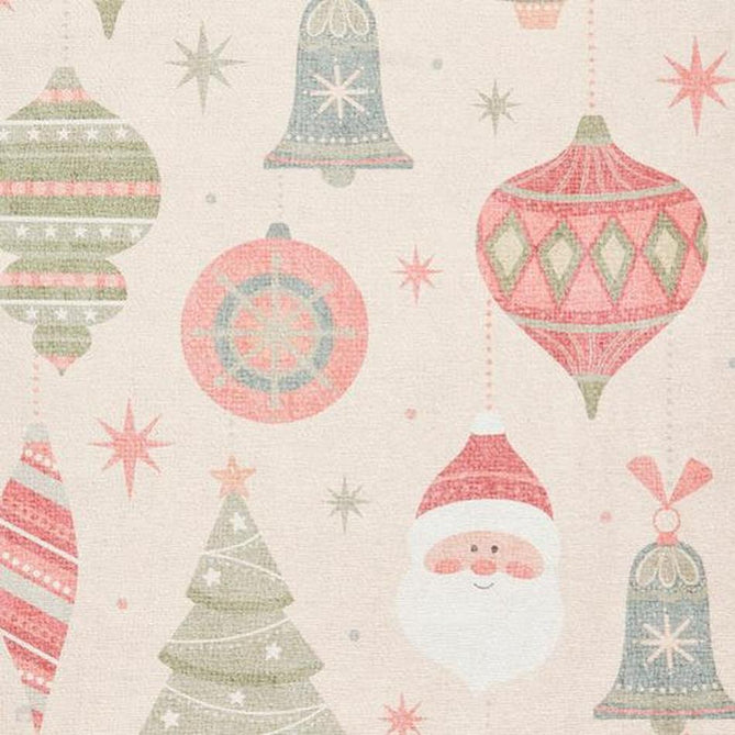 Washable Christmas Baubles Red/Green Flatweave Rug-Think Rugs-Rug Love - The Most Loved Rug Store
