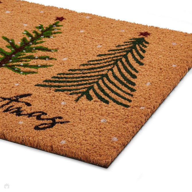 Washable Christmas Coir Trees Green Mat-Think Rugs-Rug Love - The Most Loved Rug Store