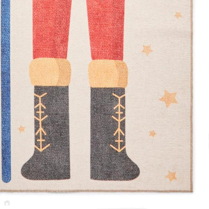 Washable Christmas Nutcracker Green Flatweave Rug-Think Rugs-Rug Love - The Most Loved Rug Store