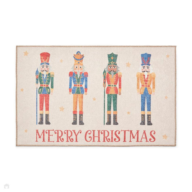 Washable Christmas Nutcracker Multi Flatweave Rug-Think Rugs-Rug Love - The Most Loved Rug Store