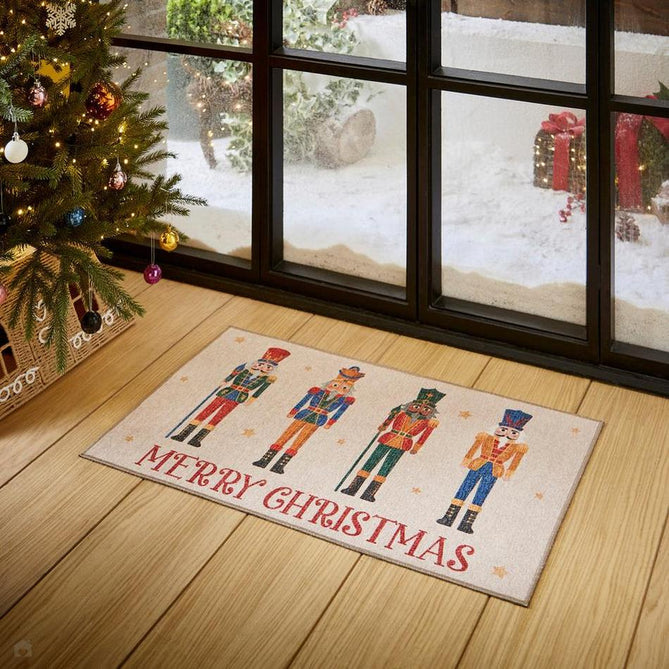Washable Christmas Nutcracker Multi Flatweave Rug-Think Rugs-Rug Love - The Most Loved Rug Store