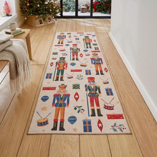 Washable Christmas Nutcracker Multi Flatweave Rug-Think Rugs-Rug Love - The Most Loved Rug Store
