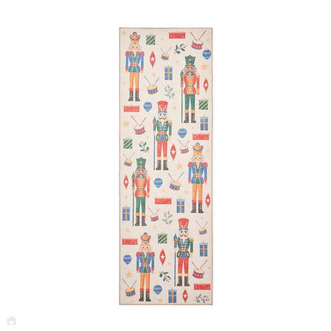 Washable Christmas Nutcracker Multi Flatweave Rug-Think Rugs-Rug Love - The Most Loved Rug Store