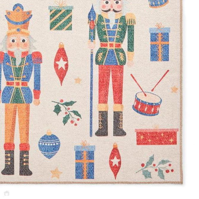 Washable Christmas Nutcracker Multi Flatweave Rug-Think Rugs-Rug Love - The Most Loved Rug Store