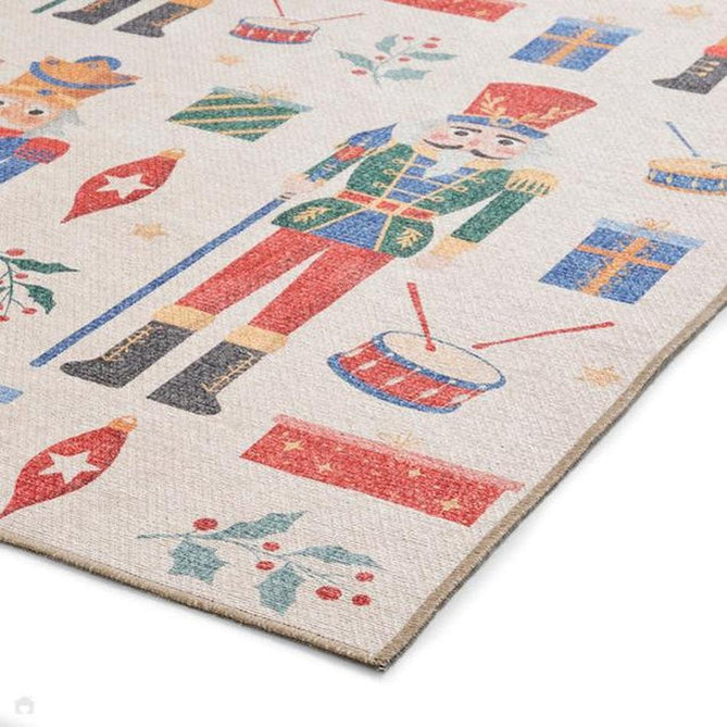 Washable Christmas Nutcracker Multi Flatweave Rug-Think Rugs-Rug Love - The Most Loved Rug Store