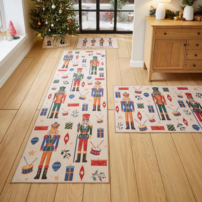 Washable Christmas Nutcracker Multi Flatweave Rug-Think Rugs-Rug Love - The Most Loved Rug Store