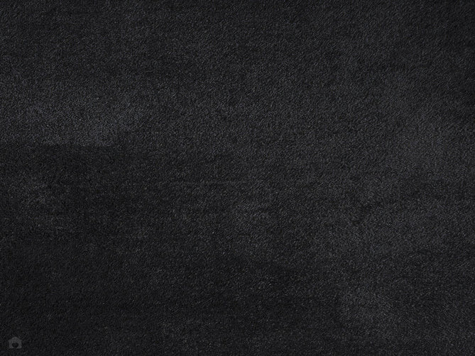 Washable Comfy Plain CMF00 Black Round Rug