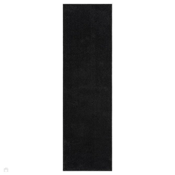 Washable Comfy Plain CMF00 Black Rug-Desire Rugs-Rug Love - The Most Loved Rug Store