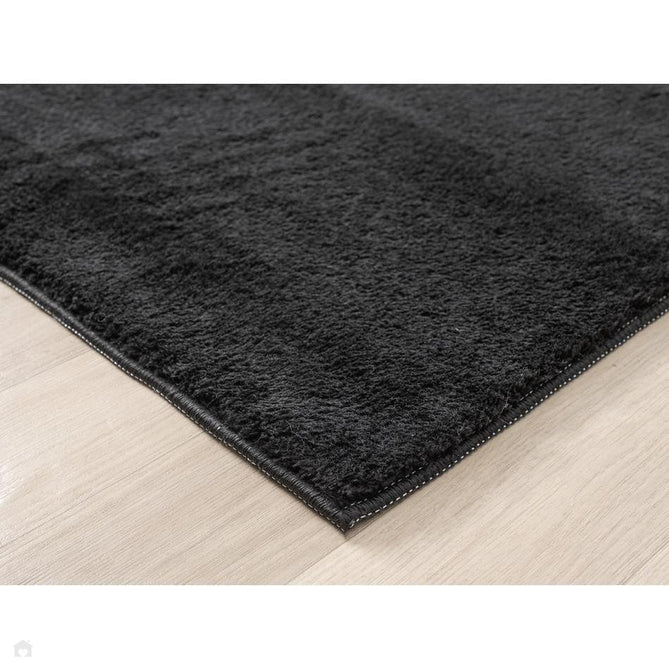 Washable Comfy Plain CMF00 Black Rug-Desire Rugs-Rug Love - The Most Loved Rug Store