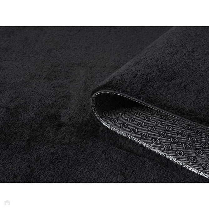 Washable Comfy Plain CMF00 Black Rug-Desire Rugs-Rug Love - The Most Loved Rug Store