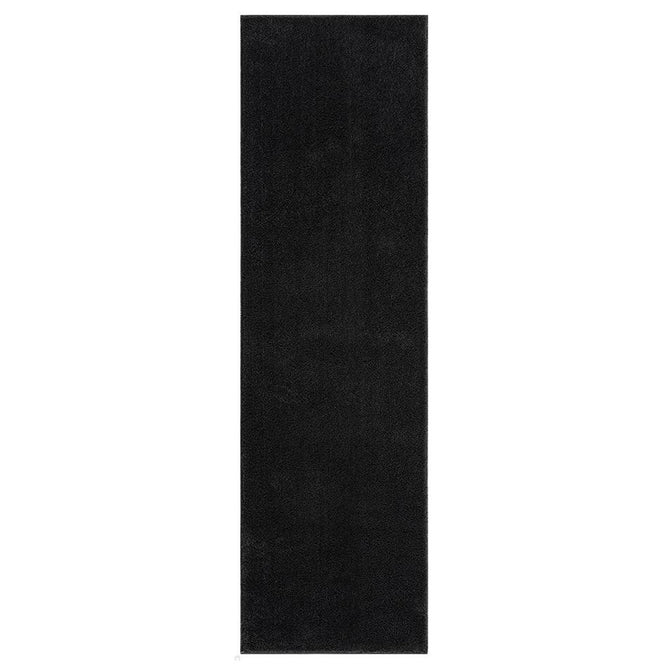 Washable Comfy Plain CMF00 Black Runner-Desire Rugs-Rug Love - The Most Loved Rug Store