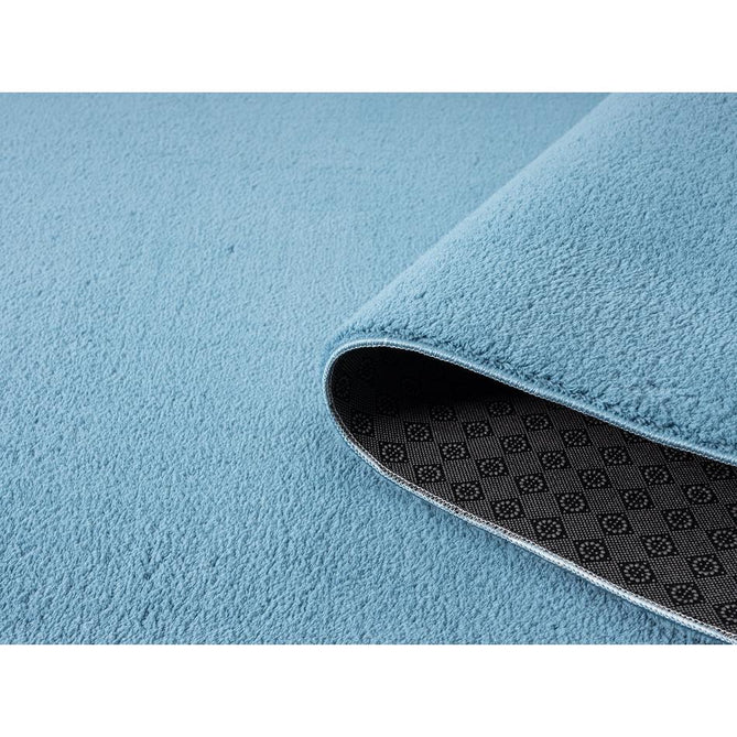 Washable Comfy Plain CMF00 Blue Rug