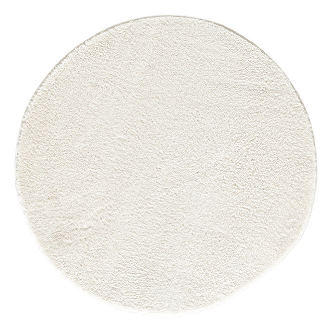 Washable Comfy Plain CMF00 Cream Round Rug