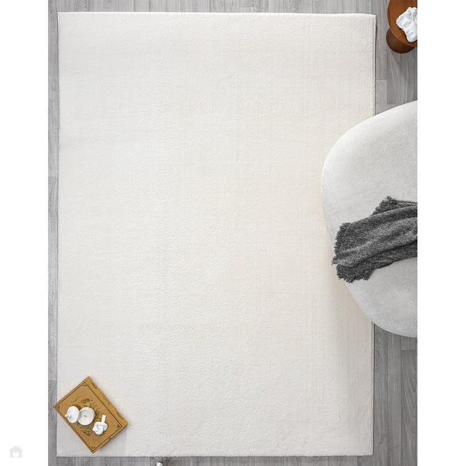 Washable Comfy Plain CMF00 Cream Rug-Desire Rugs-Rug Love - The Most Loved Rug Store