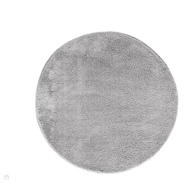 Washable Comfy Plain CMF00 Dark Grey Round Rug-Desire Rugs-Rug Love - The Most Loved Rug Store