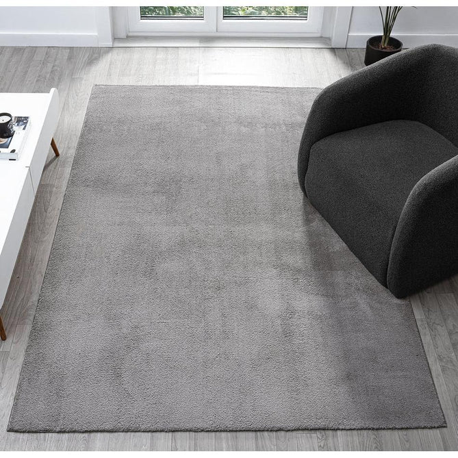 Washable Comfy Plain CMF00 Dark Grey Rug-Desire Rugs-Rug Love - The Most Loved Rug Store