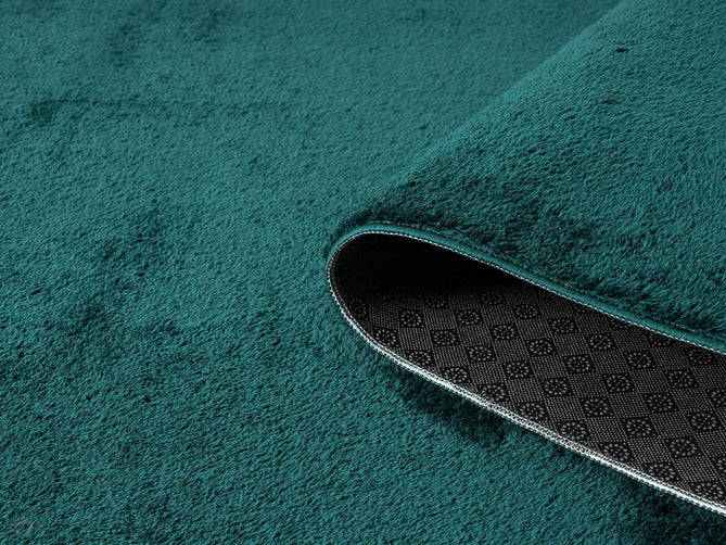 Washable Comfy Plain CMF00 Emerald Round Rug