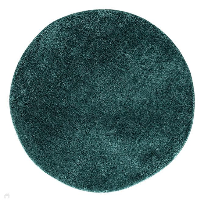 Washable Comfy Plain CMF00 Emerald Round Rug