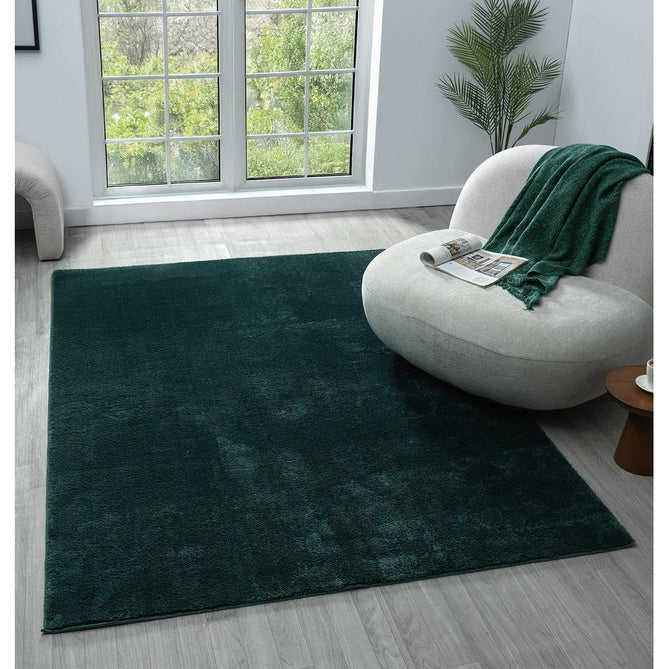 Washable Comfy Plain CMF00 Emerald Rug