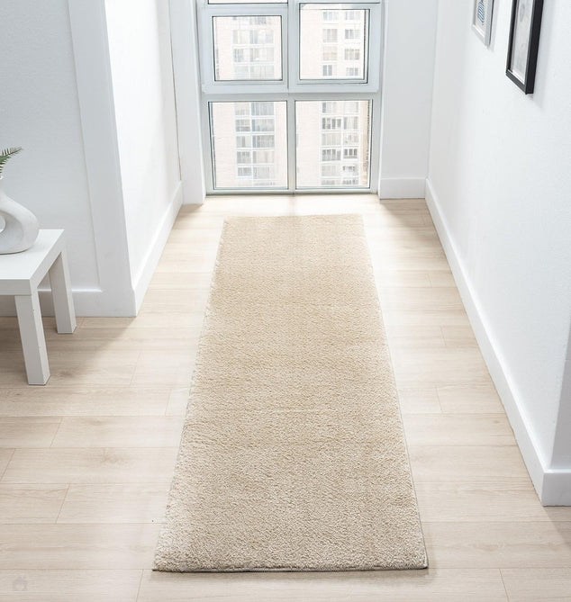 Washable Comfy Plain CMF00 Light Beige Runner-Desire Rugs-Rug Love - The Most Loved Rug Store