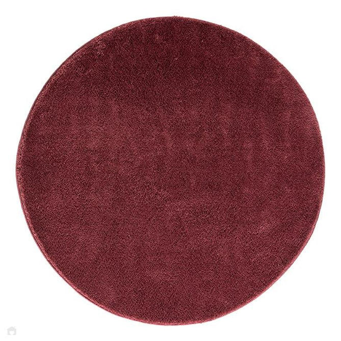 Washable Comfy Plain CMF00 Red Round Rug-Desire Rugs-Rug Love - The Most Loved Rug Store