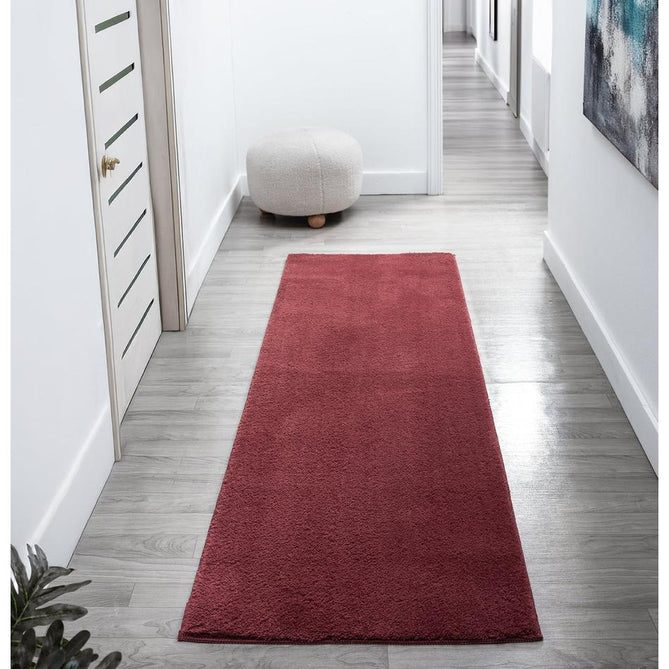 Washable Comfy Plain CMF00 Red Rug