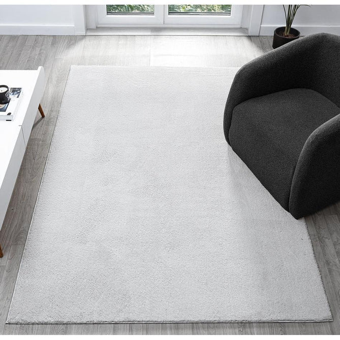 Washable Comfy Plain CMF00 Silver Rug-Desire Rugs-Rug Love - The Most Loved Rug Store