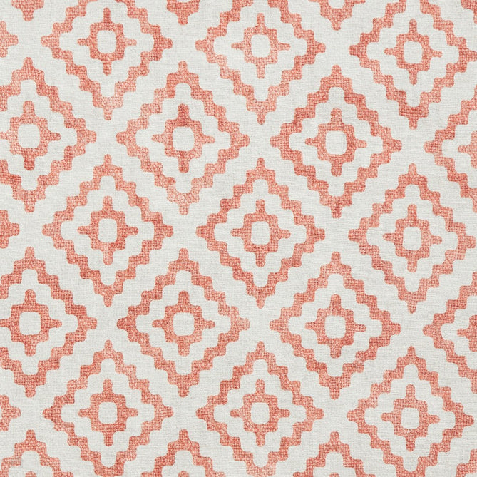 Washable Coral H1058 Modern Distressed Geometric Diamond Textured Recycled Lightweight Printed Polyester Flatweave Orange Rug-Think Rugs-Rug Love - The Most Loved Rug Store