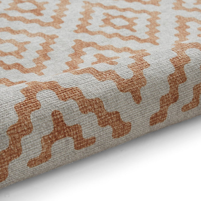 Washable Coral H1058 Modern Distressed Geometric Diamond Textured Recycled Lightweight Printed Polyester Flatweave Yellow Rug-Think Rugs-Rug Love - The Most Loved Rug Store