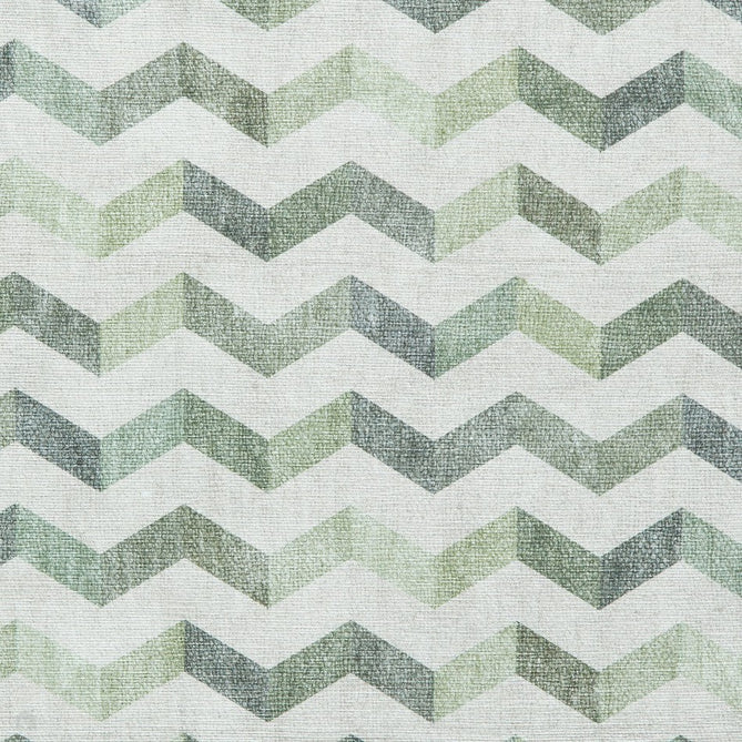 Washable Coral H1059 Modern Geometric Lightweight Printed Polyester Flatweave Green Runner-Think Rugs-Rug Love - The Most Loved Rug Store