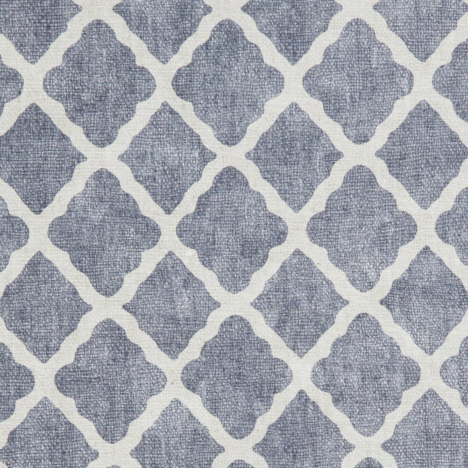 Washable Coral H1063 Modern Distressed Geometric Lattice Textured Recycled Lightweight Printed Polyester Flatweave Blue Runner-Think Rugs-Rug Love - The Most Loved Rug Store